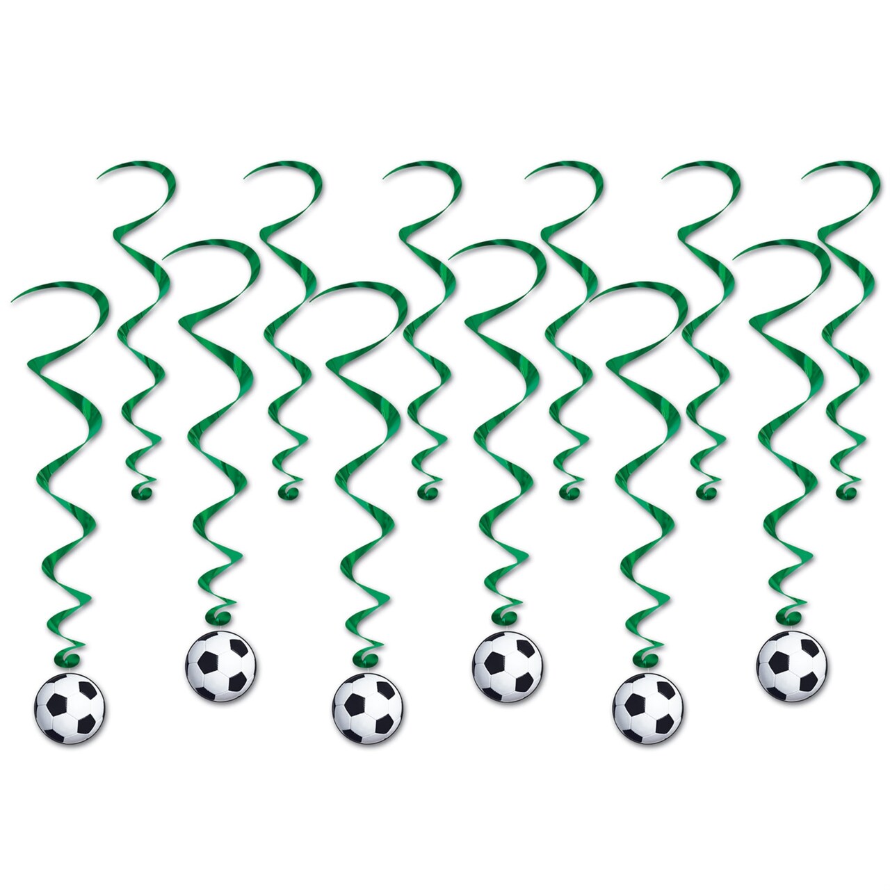 Soccer Ball Whirls, (Pack of 6)